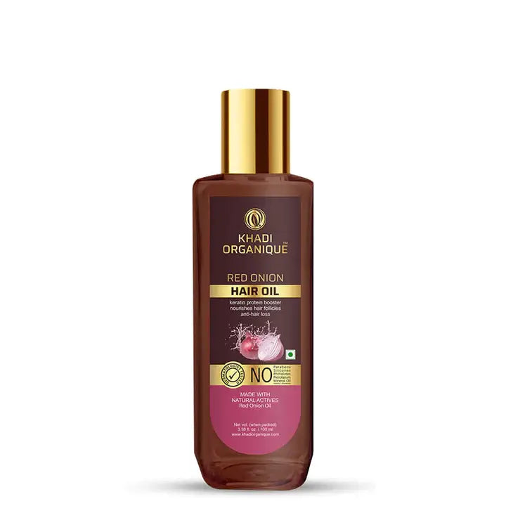 Khadi Organique Red onion hair oil (Mineral Oil Free) 100ml