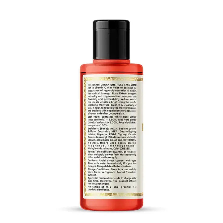 Khadi Organique Rose Face Wash 210ml