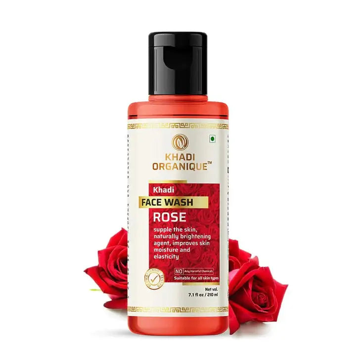 Khadi Organique Rose Face Wash 210ml