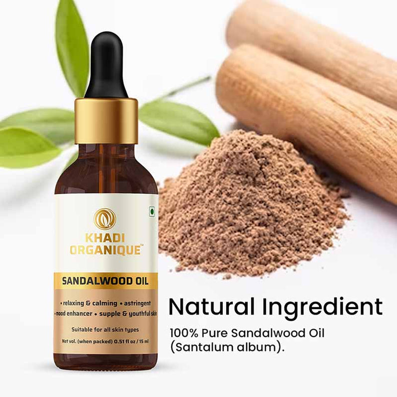 Khadi Organique Sandalwood Essential Oil 15ml