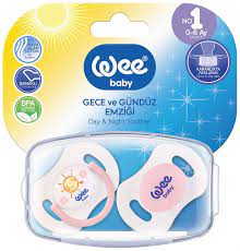 Weebaby - لهاية ليلية من السيليكون الناعم مع غطاء للأطفال من عمر 0 إلى 6 أشهر