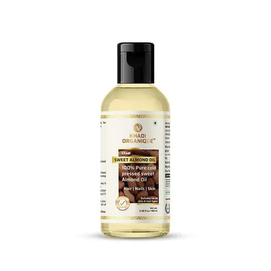 Khadi Organique Sweet almond oil  (100% cold pressed ) 100ml