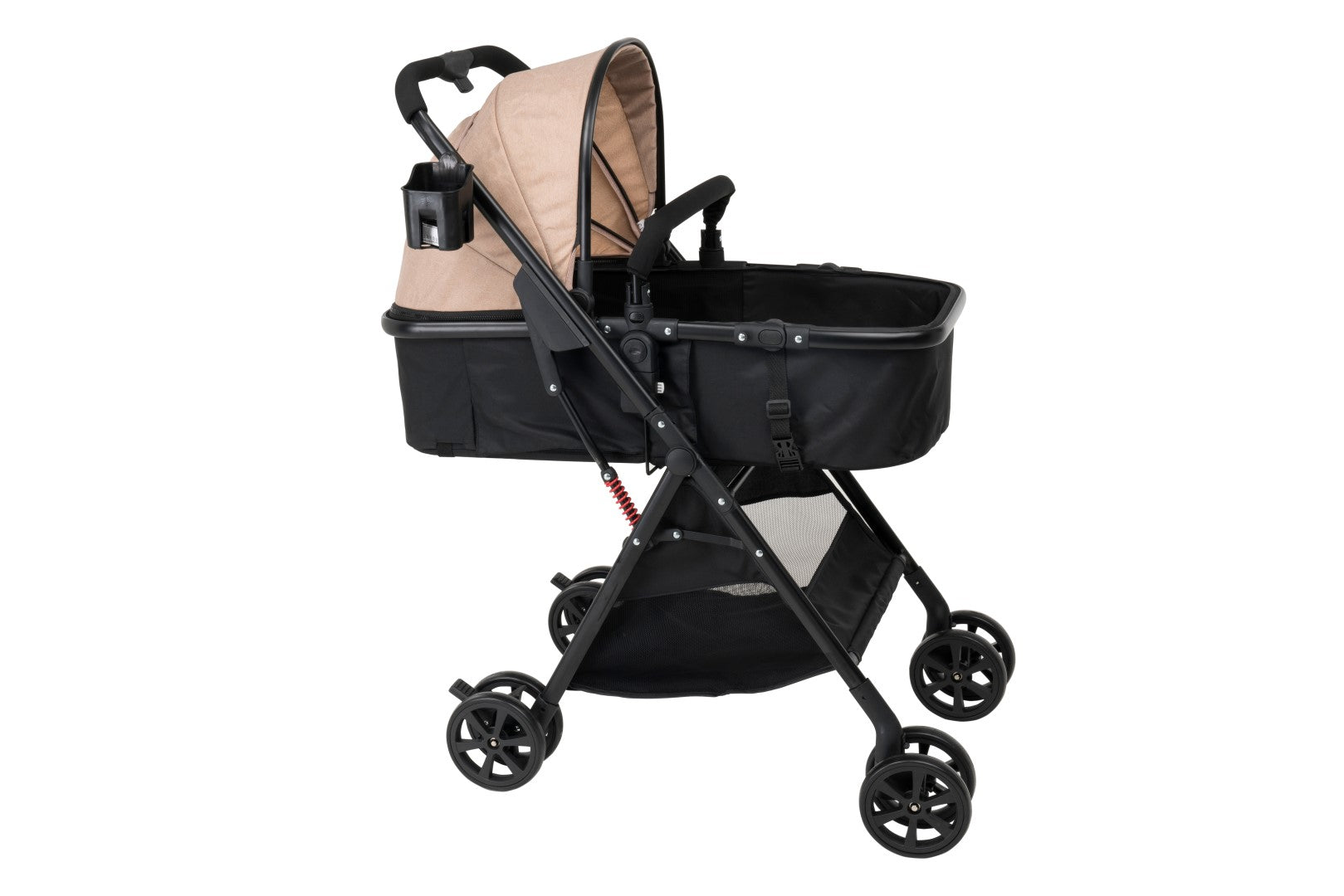 Uniqoo - 5 Portable Pram W/ Diaper Bag - Beige