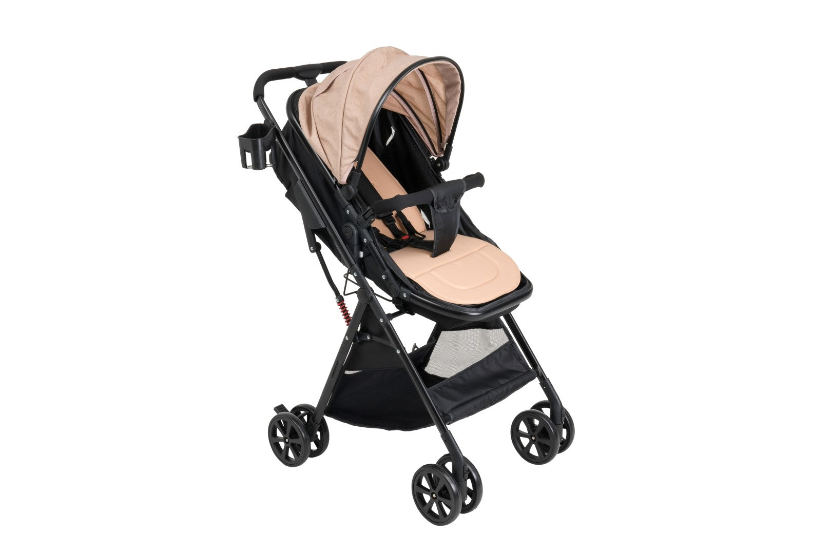 Uniqoo - 5 Portable Pram W/ Diaper Bag - Beige