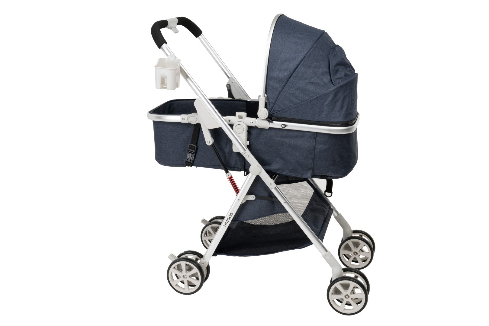 Uniqoo - 6 Premium Portable Pram W/ Diaper Bag - Blue