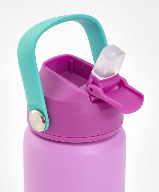 Bonfino Lunch Box with Bottle and Lunch Bag, Leak-Resistant, Multi-Material Build, Durable, 3 Years+, Blue and Purple - 3 Pieces