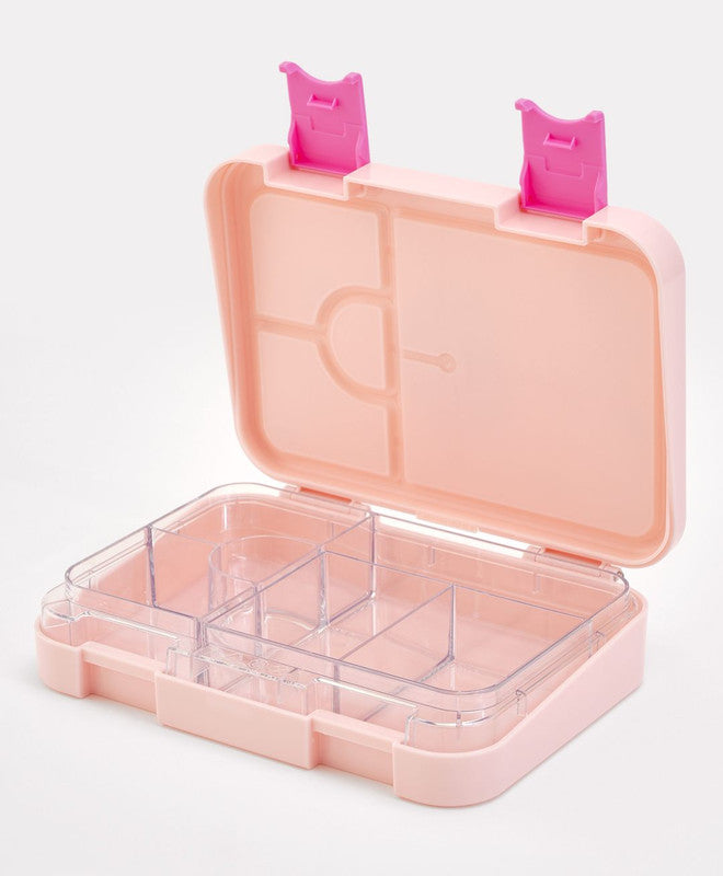Bonfino Lunch Box, Cake Theme, Easy to Carry, Leak-Proof Lid, Microwave Safe, 3 Years+, 22 x 15.5 x 5cm - Pink