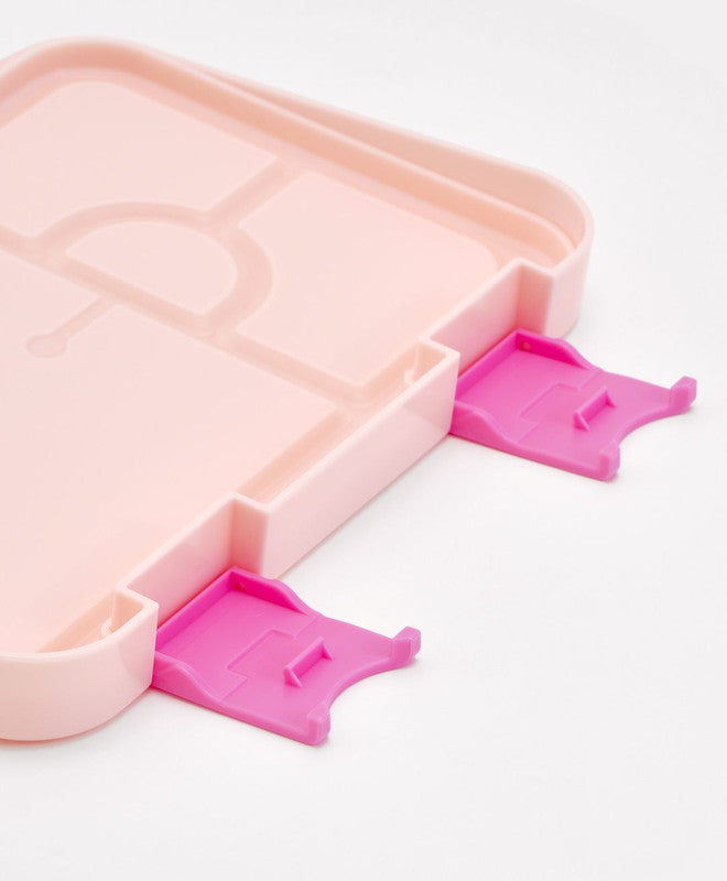 Bonfino Lunch Box, Cake Theme, Easy to Carry, Leak-Proof Lid, Microwave Safe, 3 Years+, 22 x 15.5 x 5cm - Pink