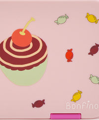 Bonfino Lunch Box, Cake Theme, Easy to Carry, Leak-Proof Lid, Microwave Safe, 3 Years+, 22 x 15.5 x 5cm - Pink_8