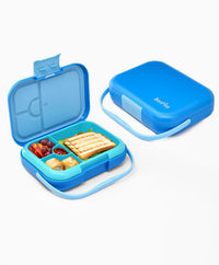 Bonfino ABS Bento Lunch Box, Microwave Safe, Dishwasher Safe, Removable Food Tray, BPA Free, Silicone Seal, Leak Resistant, Odour Free, 22x15.5x5cm, 765mL, 3 Years+ - Blue_1
