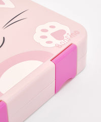 Bonfino Lunch Box, Cat Theme, Easy to Carry, Leak-Proof Lid, Microwave Safe, 3 Years+, 22 x 15.5 x 5cm - Pink_7