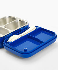 Bonfino Lunch Box with Spoon and Fork, Leak-Resistant, Food-Grade PP and 304 Stainless Steel, Durable, 3 Years+, 1150 mL, 21.6 x 17.3 x 7.6 cm - Blue and Green_8