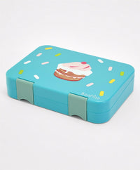 Bonfino Lunch Box, Ice Cream Theme, Easy to Carry, Leak-Proof Lid, Microwave Safe, 3 Years+, 22 x 15.5 x 5cm - Blue_1
