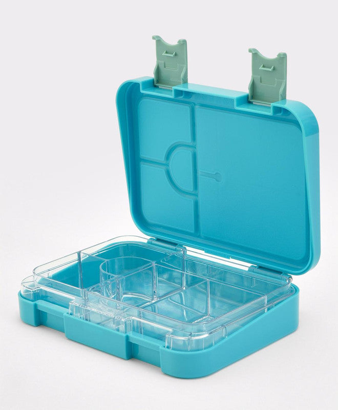Bonfino Lunch Box, Ice Cream Theme, Easy to Carry, Leak-Proof Lid, Microwave Safe, 3 Years+, 22 x 15.5 x 5cm - Blue