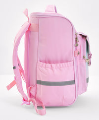 Bonfino School Bag, Night Reflective Light, S-Spine Curve Support, Heat-Dissipating Mesh Back, 6 Years+, Pink - 17 Inches_4