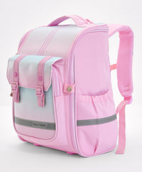 Bonfino School Bag, Night Reflective Light, S-Spine Curve Support, Heat-Dissipating Mesh Back, 6 Years+, Pink - 17 Inches_5