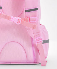 Bonfino School Bag, Night Reflective Light, S-Spine Curve Support, Heat-Dissipating Mesh Back, 6 Years+, Pink - 17 Inches_7