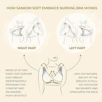 Sankom - Patent Classic Bra For Back Support, Beige