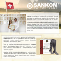 Sankom - Patent Active Compression Socks, White & Beige_10
