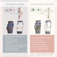 Sankom - Patent Short Shaper with Lace, Beige