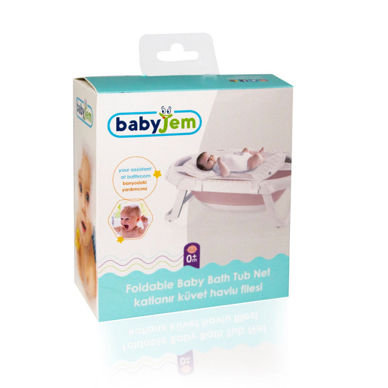 Babyjem 5-Piece Folding Bath Set for Babies, Newborn, Blue, 0 Months+