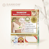 Sankom - Patent Organic Cotton Bra For Back Support, Ivory_3