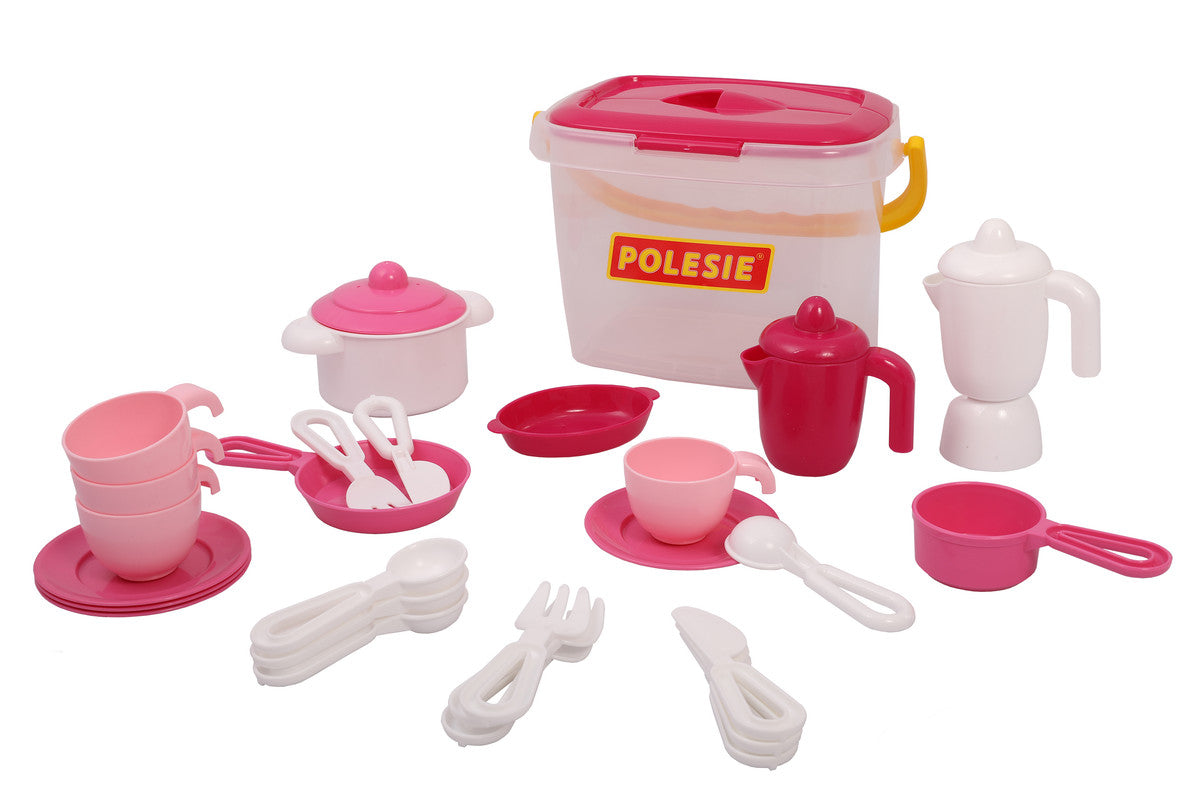 Polesie - Cookware set for four, 29 pcs (bucket)