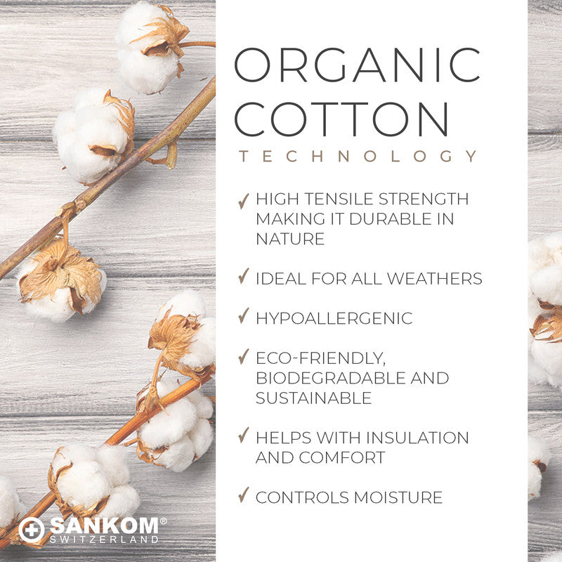 Sankom - Patent Organic Cotton Bra For Back Support, Ivory