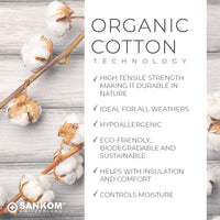Sankom - Patent Organic Cotton Bra For Back Support, Ivory_4