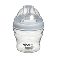 Vital Baby Nurture Breast Like Feeding Bottles 150ml, 2-Piece, Clear, 0 Months+_