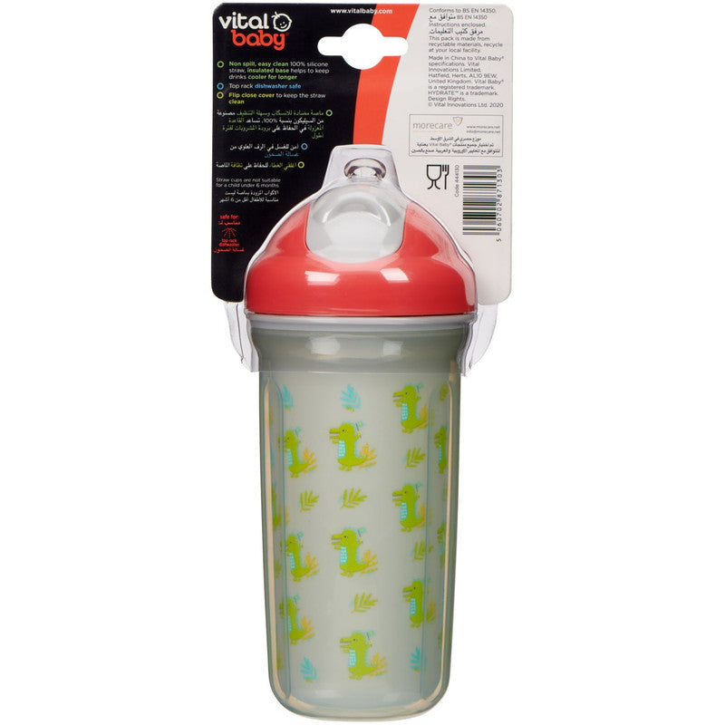 Vital Baby Hydrate Insulated Straw Cup 340ml, 12 Months+