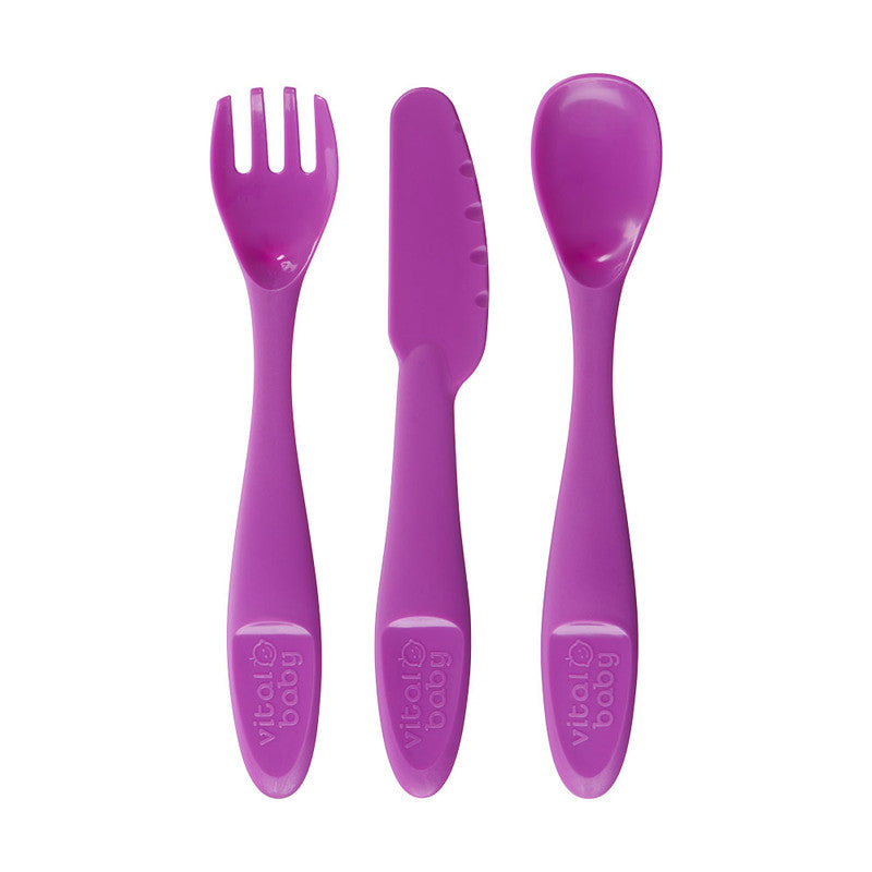 Vital Baby Nourish Perfectly Simple Cutlery, 15-Piece, Multicolour, 12 Months+