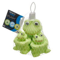 Vital Baby 3-Piece Splash Ducks & Frogs Baby Bath Toys Set, 6+ Months, Green
