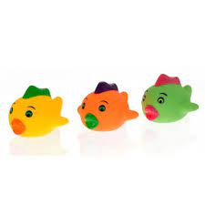 مجموعة ألعاب الاستحمام سبلاش من فيتال بيبي 3 قطع - أسماك - 6+ أشهر، متعددة الألوان