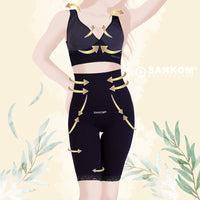 Sankom - Patent Short Shaper with Lace, Black_6