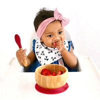Avanchy - Baby Bamboo Stay Put Suction BOWL + Spoon MG_3