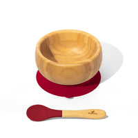 Avanchy - Baby Bamboo Stay Put Suction BOWL + Spoon MG_