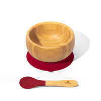 Avanchy - Baby Bamboo Stay Put Suction BOWL + Spoon MG_2
