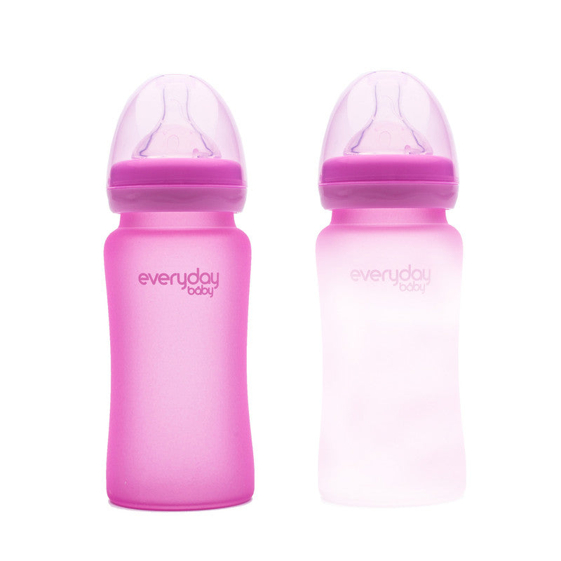 Everyday Baby - زجاجة أطفال زجاجية تستشعر الحرارة - 240 مل