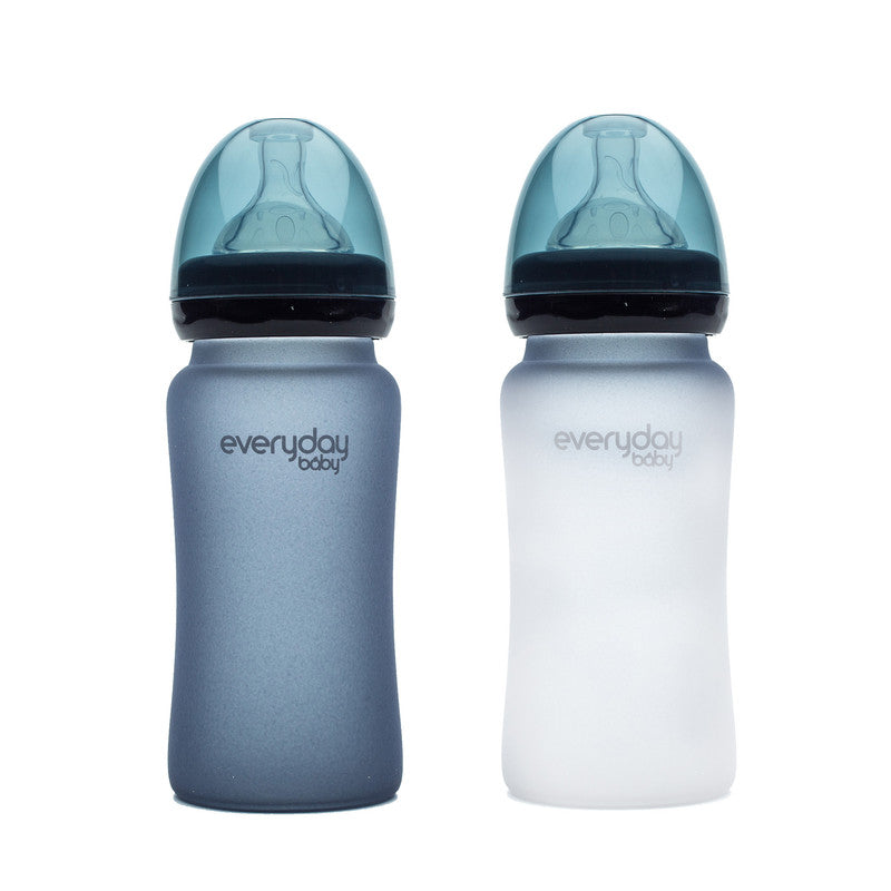 Everyday Baby - زجاجة أطفال زجاجية تستشعر الحرارة - 240 مل