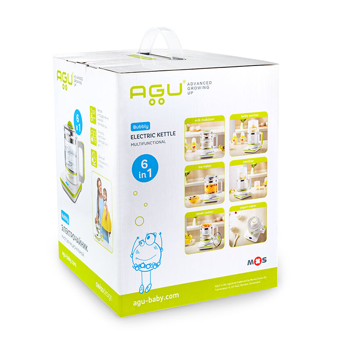 Agu - غلاية كهربائية متعددة الوظائف - أخضر/أبيض