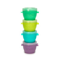 melii Baby Food Containers - Versatile Multi Colored Pods for Portioning, Snacking, and Beyond - BPA Free, Airtight, Stackable for On-the-Go Convenience. Perfect for Babies, Toddlers, Kids_3