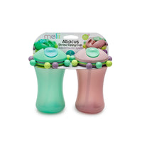Melii Abacus Straw Sippy Cup - 2 Pack (Green & Pink)_1
