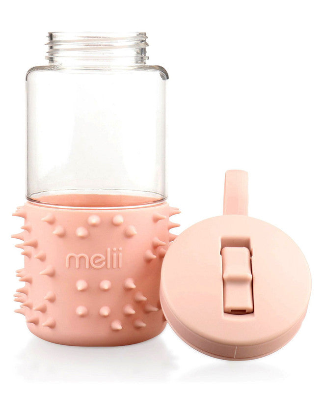 melii Fidget Friendly Water Bottle for Kids 17 oz - Sensory Exploration with Soft Silicone Spikes - Leak Proof, BPA Free, Durable Tritan Construction - Ideal for Home, Lunch Box