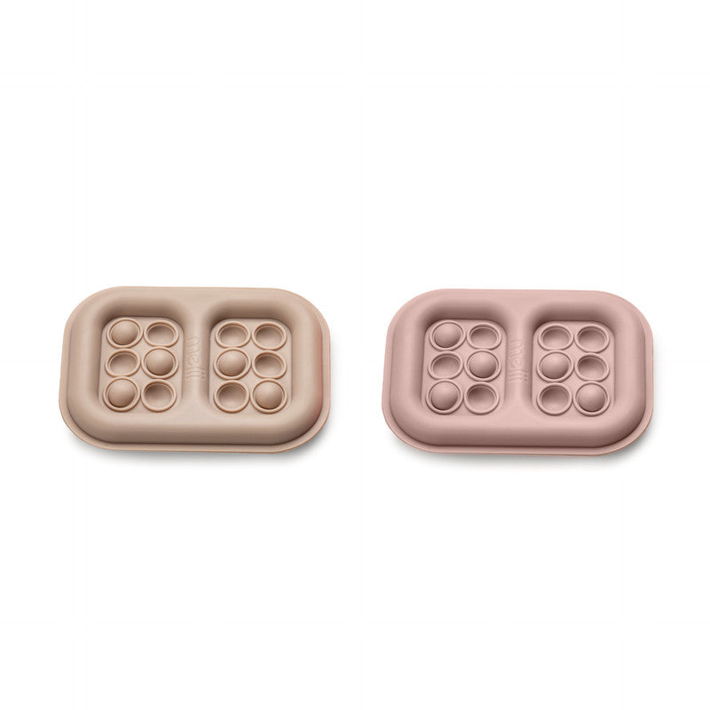 Melii Silicone Pop-It Ice Pack - 2 Pack (Pink & Grey)