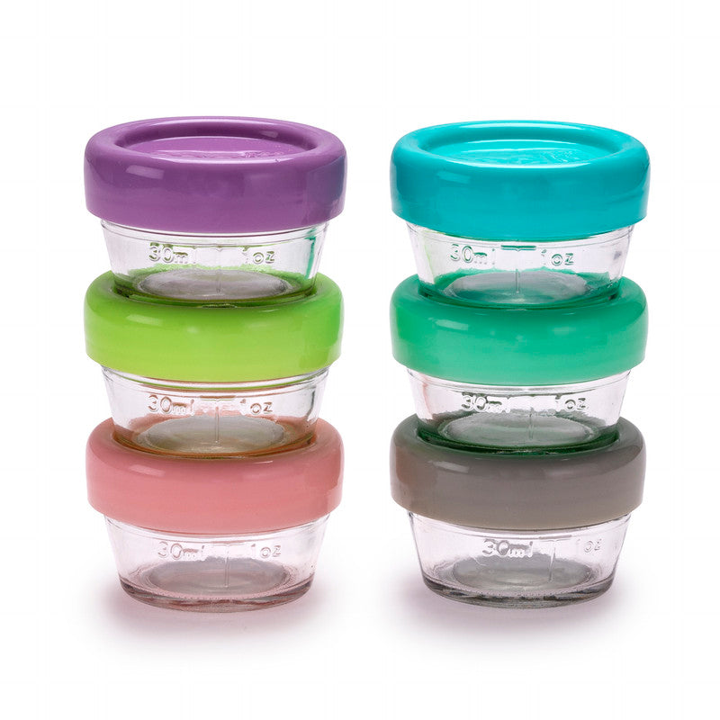 Melii Glass Food Container (2oz) - 6 Piece Set 