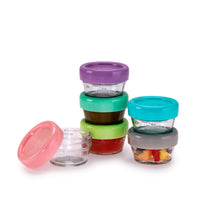 melii Glass Baby Food Containers - Airtight, Leakproof, Storage for Babies, Toddlers, Kids – BPA Free, Microwave & Freezer Safe - Set of 6, 2oz with Easy Open Lids_3