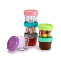 melii Glass Baby Food Containers - Airtight, Leakproof, Storage for Babies, Toddlers, Kids – BPA Free, Microwave & Freezer Safe - Set of 6, 4oz with Easy Open Lids_2