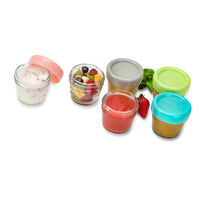 melii Glass Baby Food Containers - Airtight, Leakproof, Storage for Babies, Toddlers, Kids – BPA Free, Microwave & Freezer Safe - Set of 6, 4oz with Easy Open Lids_5