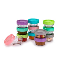 melii Glass Baby Food Containers - Airtight, Leakproof, Storage for Babies, Toddlers, Kids – BPA Free, Microwave & Freezer Safe - Set of 12, 2oz with Easy Open Lids_2